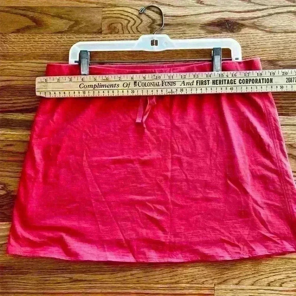 BANANA REPUBLIC FACTORY- lined red/orange skirt. Size Large - Picture 7 of 8